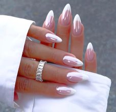 Sada umelých nechtov Press-On Nails – Krátke štvorcové so zlatým zdobením-KOPIE