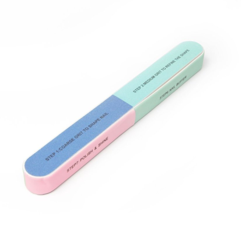 Leštící pilník na nehty 7v1 ,Leštící blok -Pink
