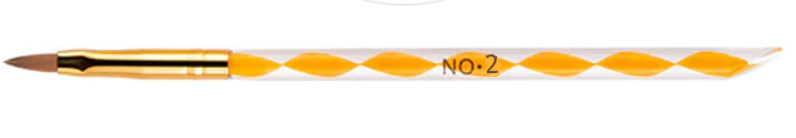 Štetec na akryl č.2 - žltá špirála