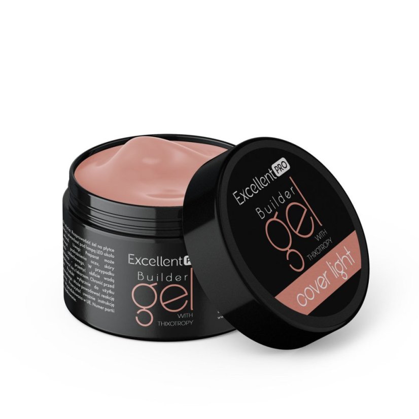 EXCELLENT PRO STAVEBNÍ UV/LED GEL S TEKUTOU PAMĚTÍ - COVER LIGHT  50g