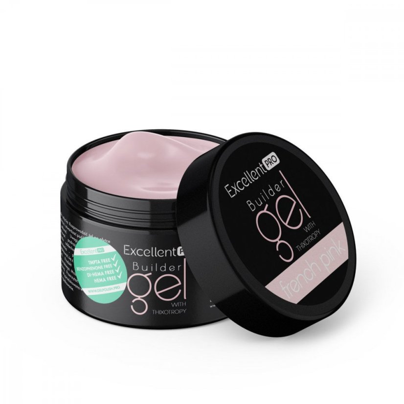 EXCELLENT PRO STAVEBNÝ UV/LED GÉL S TEKUTOU PAMÄTOU - FRENCH PINK 5g