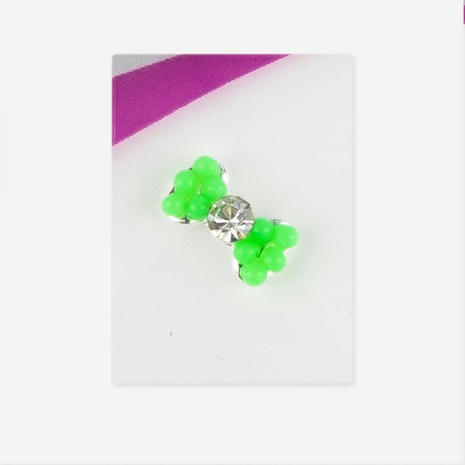 Nehtyprofi Mini bižutéria na nechty č. 006 - zelená mašľa