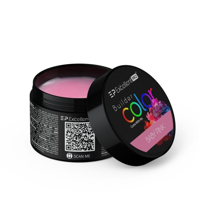 Stavební gel s tekutou pamětí na nehty Pastel Baby Pink  15g