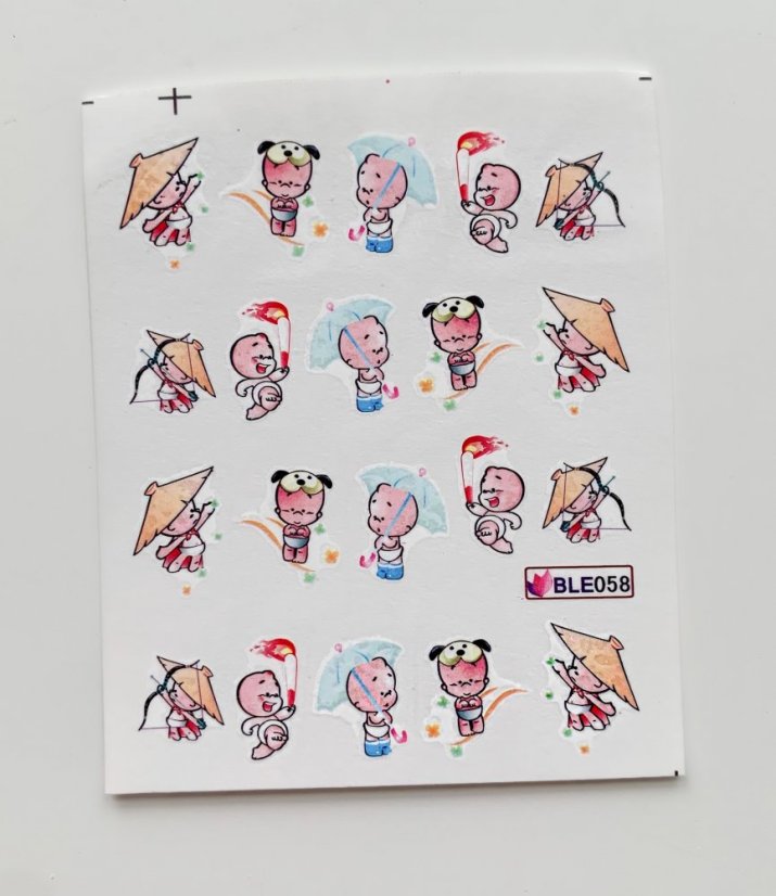 Vodolepky na zdobenie nechtov - Crazy baby BLE058 20ks
