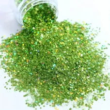 Šesťhranné zdobenie nechtov - Green