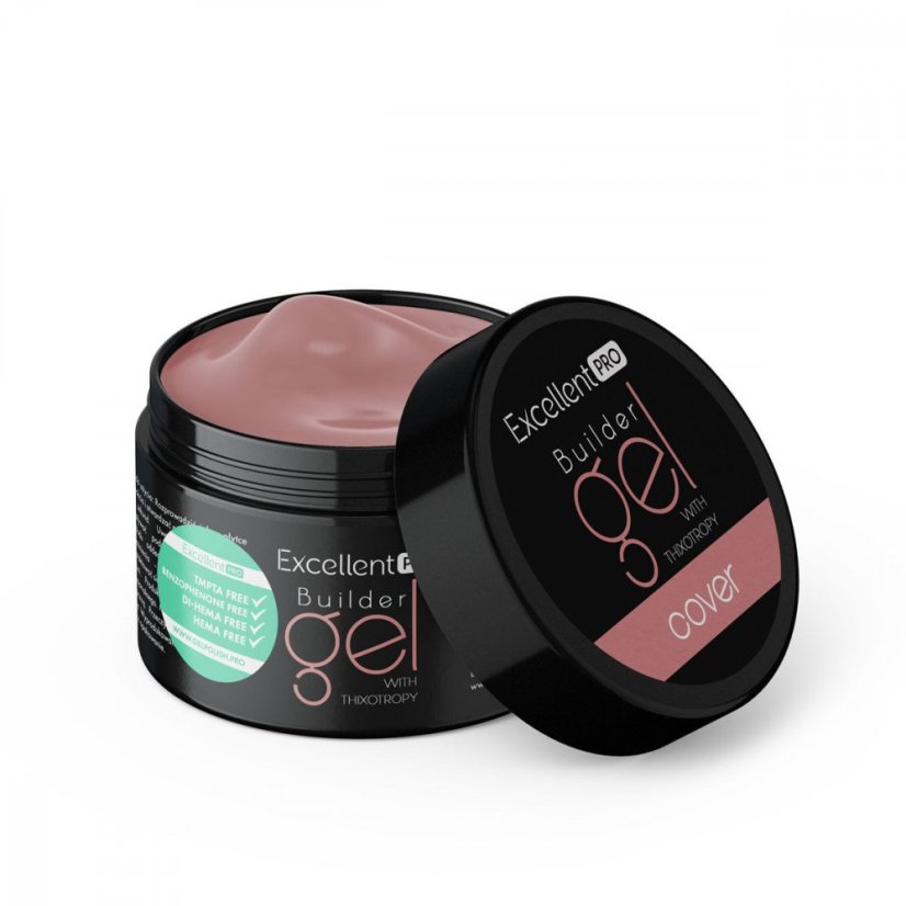 EXCELLENT PRO STAVEBNÝ UV/LED GEL S GÉL S TEKUTOU PAMÄTOU-COVER 50g