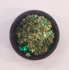 Luxusná bižutéria na zdobenie nechtov - Green stars