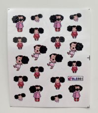Vodolepky na zdobení nehtů - Curly girl BLE661