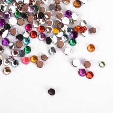 Zirkony s imitací skla smíšené barvy 1,5-2 mm , 200ks