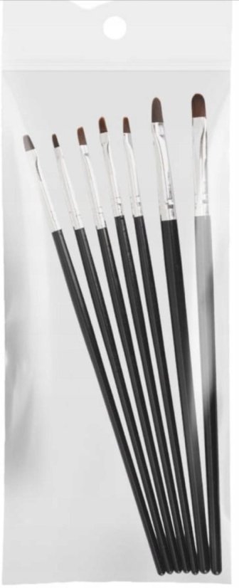 Sada 7 oválnych štetcov na nechty