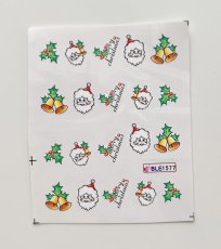Vodolepky na zdobenie nechtov - Santa BLE1577