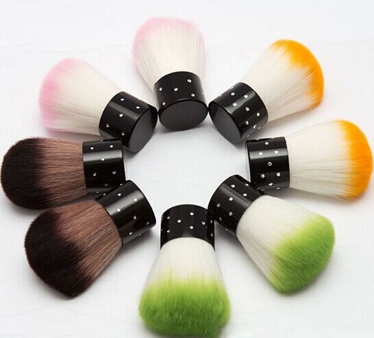 štětec na prach se zirkony - pink