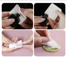 BEZPRACHOVÉ BAVLNENÉ TAMPÓNY NA MANIKÚRU, SILNE RÚŽOVÉ, 600 KS