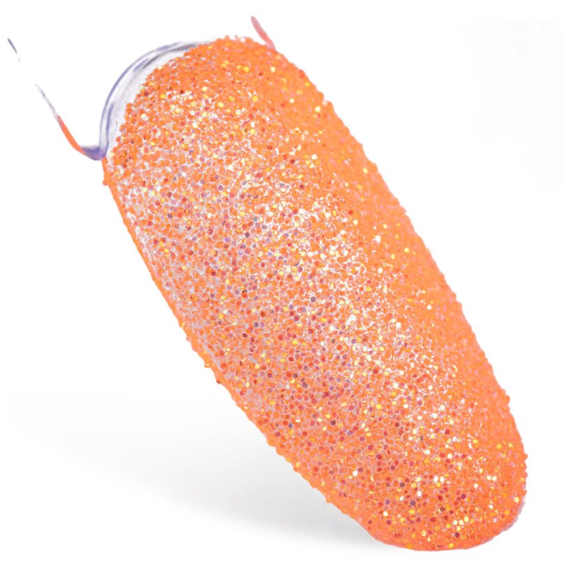 Diamantový prášok na zdobenie nechtov žiariaci v UV svetle červenej farby