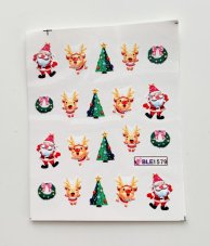 Vodolepky na zdobenie nechtov - Santa Claus BLE1579