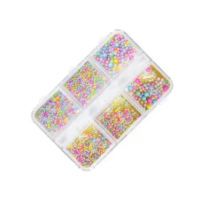 Sada barevných bujónových kuliček na nehty v praktickém pouzdře