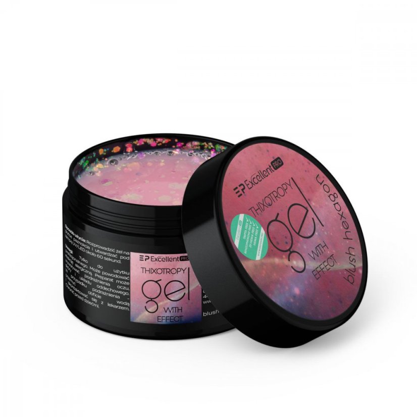 Thixotropy gel s efektem - Blush Hexagon  15g