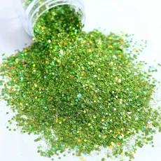 Šestihranky na zdobení nehtů - Green