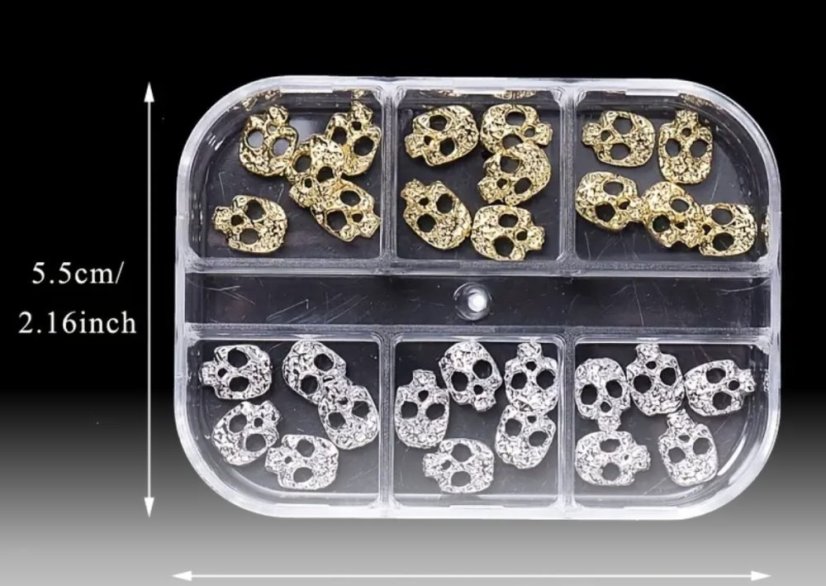 Luxusné nechtové šperky - Lebka