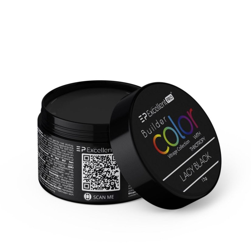 STAVEBNÍ GEL S THIXOTROPY FAREBNÝ - Lacy Black ,15g