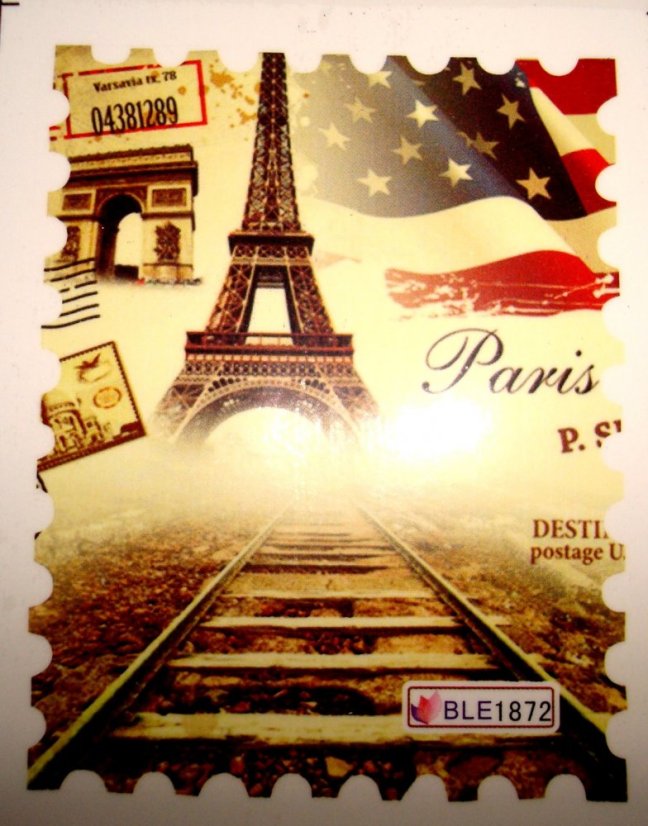 Vodolepky na zdobení nehtů - Paris postage BLE1872