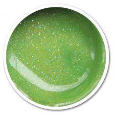 UV/LED gel na nehty barevný G67 - Light green glitter 5ml