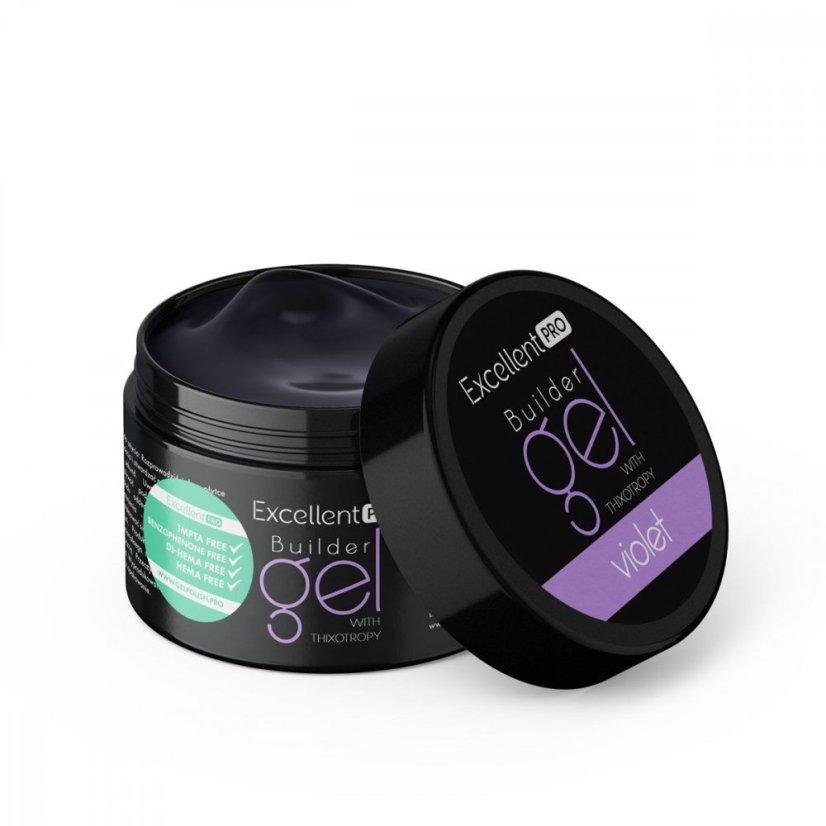 EXCELLENT PRO STAVEBNÝ UV/LED GÉL S TEKUTOU PAMÄTOU - VIOLET 50g