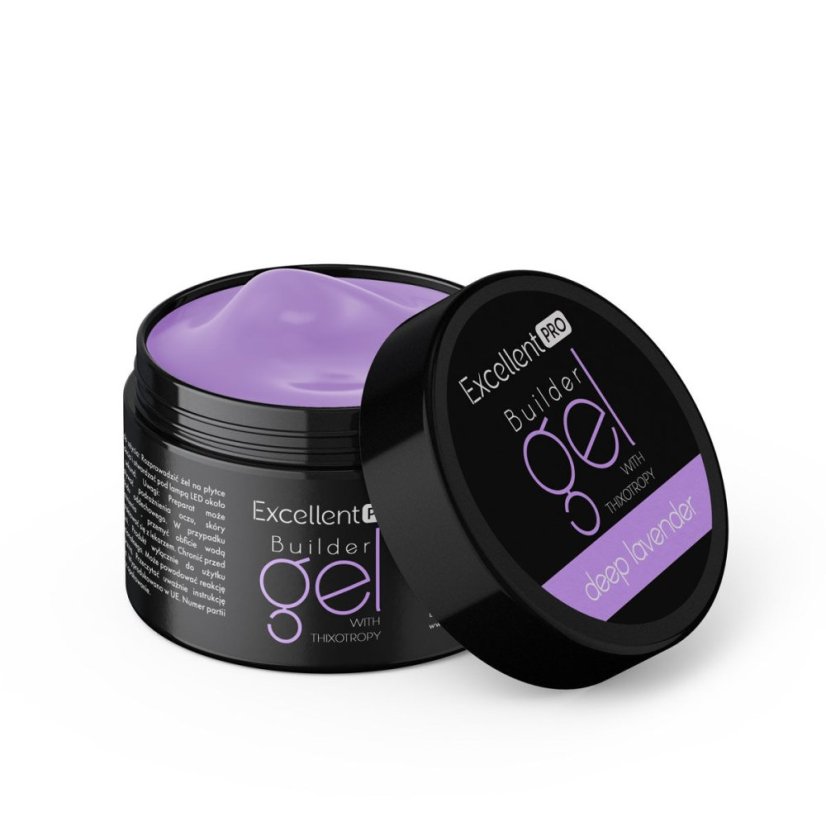 EXCELLENT PRO STAVEBNÝ UV/LED GEL S GÉL S TEKUTOU PAMÄTOU - Deep Lavender 15g