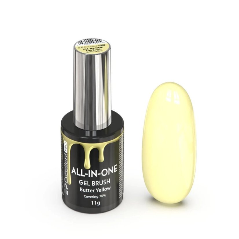 ALL-IN-ONE Gél v lahvičce - Brush Butter Yellow 11g