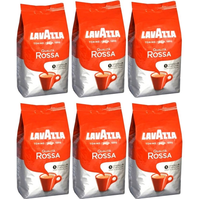 Lavazza Qualita Rossa - zrnková zrnková káva 6 x 1 kg