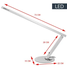 Kosmetická stolní LAMPA - SLIM LED - hliník-stříbrná
