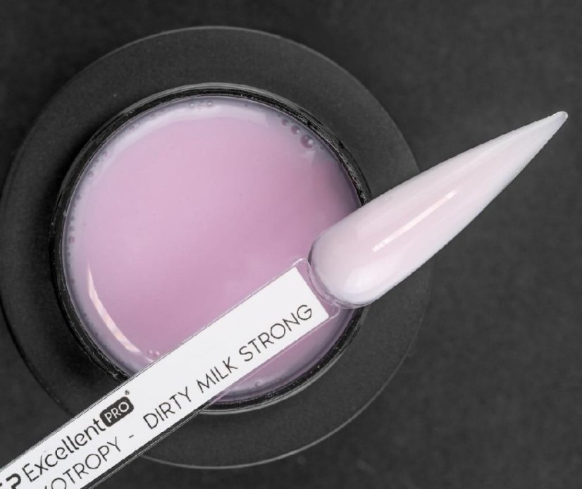 STAVEBNÝ UV/LED GEL S GÉL S TEKUTOU PAMÄTOU - Dirty Milk Strong  15g