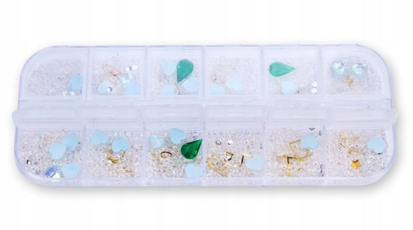 SADA OZDÔB NA NECHTY ZIRKÓNOVÁ KŘIŠŤÁLY SRDÍEČKA