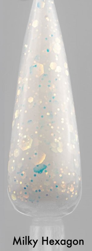 Thixotropy gel s efektom - Milky Hexagon15g