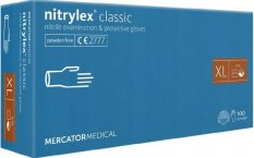 Nitrilové rukavice bez prášku  Nitrylex Classic r. XL 100 ks modré