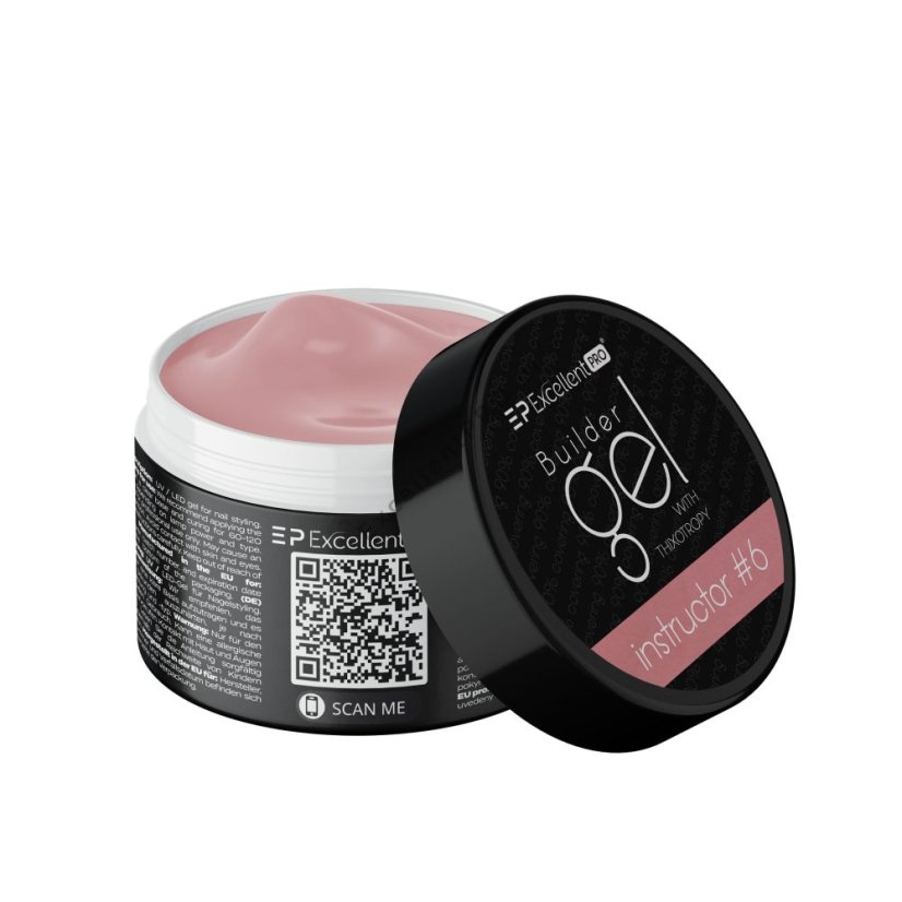 STAVEBNÍ UV/LED GEL S TEKUTOU PAMĚTÍ - Instructor#6 MENTOR COVER 50g