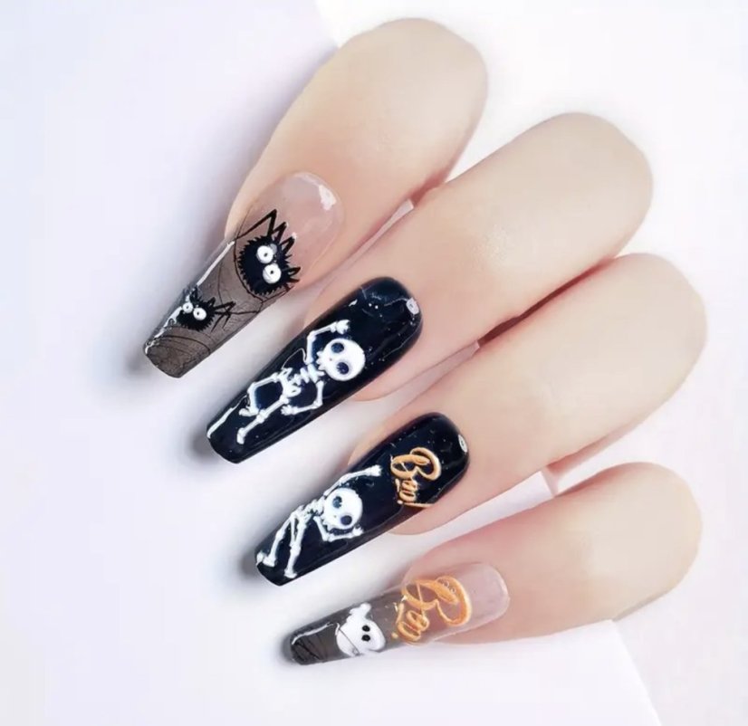 Halloween - 5D nálepky na nechty - č.2