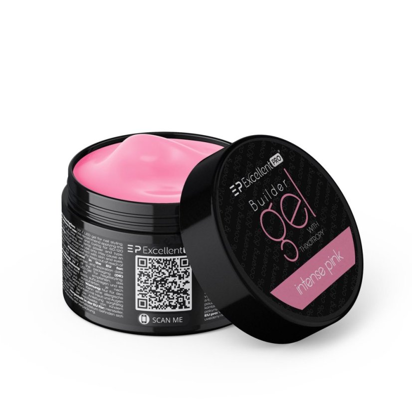 EXCELLENT PRO STAVEBNÍ UV/LED GEL S TEKUTOU PAMĚTÍ - Intense Pink 15g