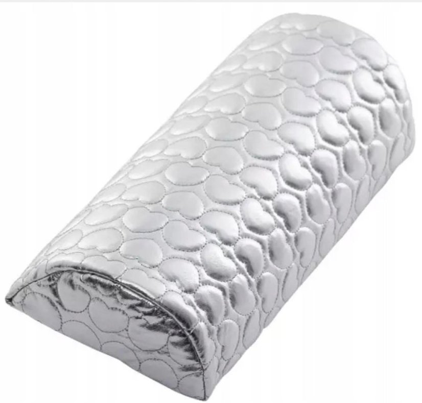 Nechtyprofi Podložka na manikúru pod ruky - Silver so srdiečkami