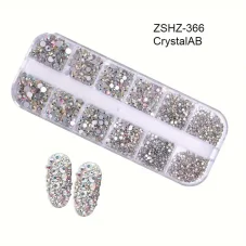 Karusel-Luxusní barevné kamínky na nehty v boxu