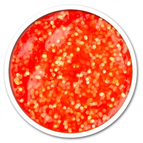 UV gel barevný G62 - Neon Orange glitter 5ml