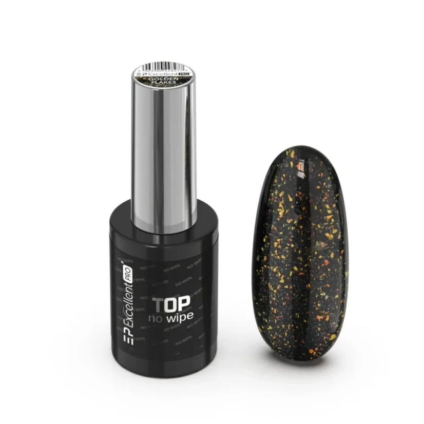 Top No Wipe Quick Finish With Effect GOLDEN FLAKES 11g