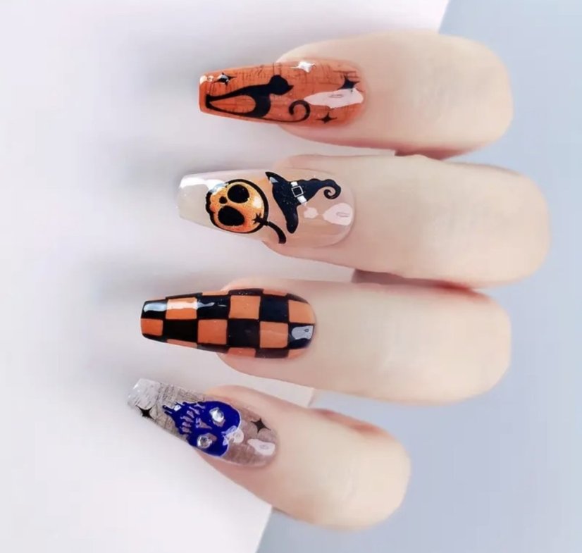 Halloween - 5D nálepky na nechty -č.1