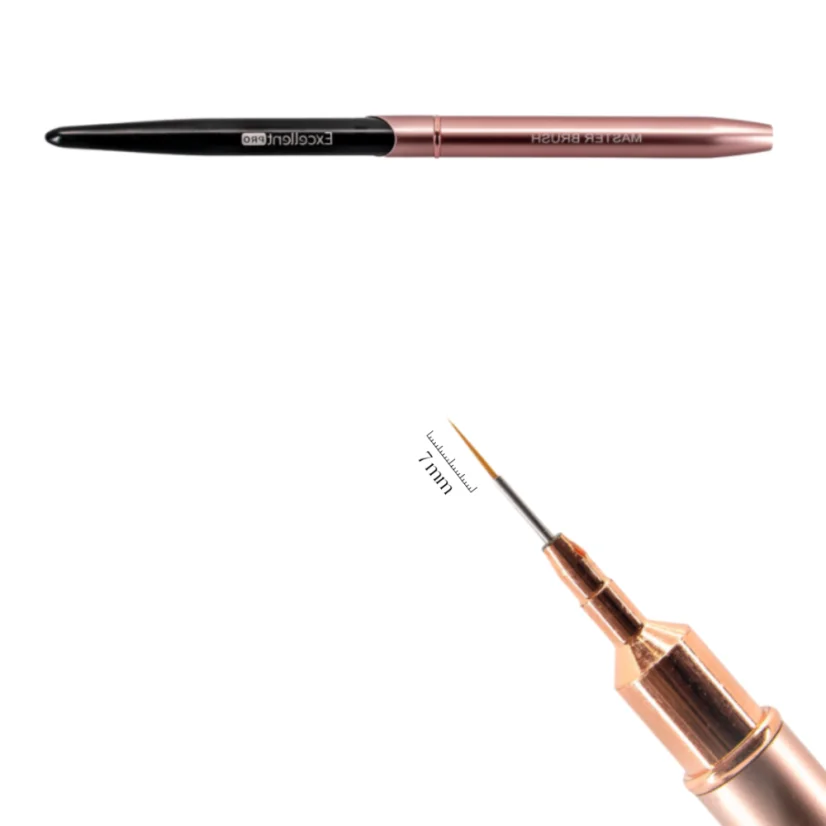 Štětec na zdobení nehtů 7 mm (Pink & Black) – štětec na jemné linie a Nail Art-KOPIE