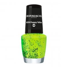 Dermacol Neon Poppy 44 lak na nehty žlutý 5 ml