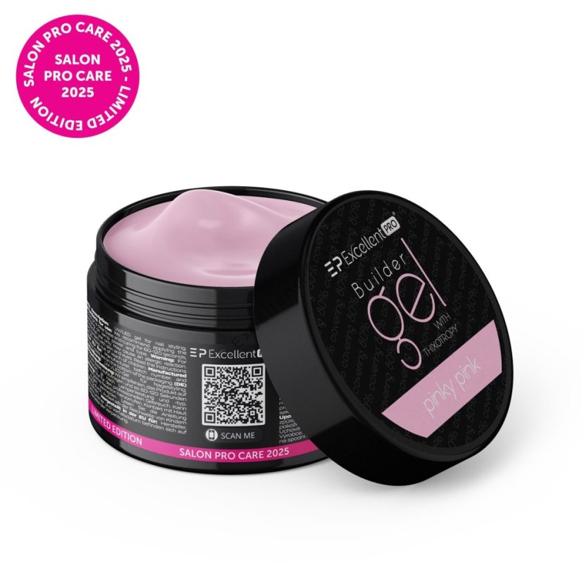 STAVEBNÍ UV/LED GEL S TEKUTOU PAMĚTÍ - Pinky Pink 50g