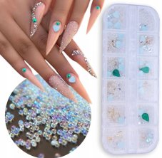 SADA OZDÔB NA NECHTY ZIRKÓNOVÁ KŘIŠŤÁLY SRDÍEČKA