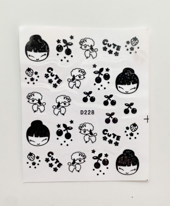 Vodolepky na zdobení nehtů - Cute D228