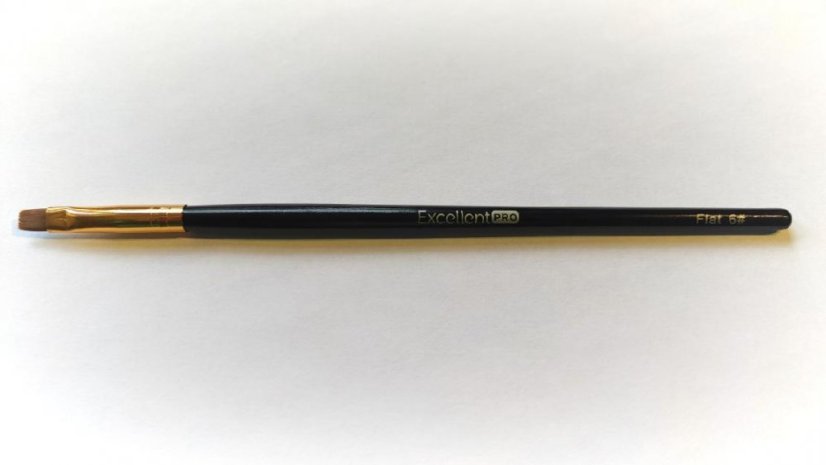 Štětec na gel plochý č.6 , černý