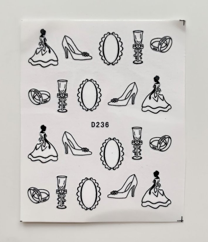 Vodolepky na zdobení nehtů - Princess D236